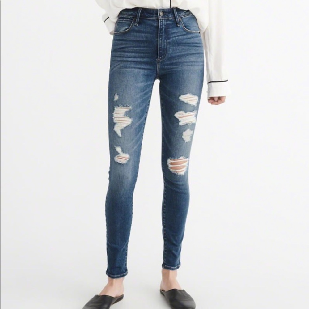 A&F high rise skinny jeans